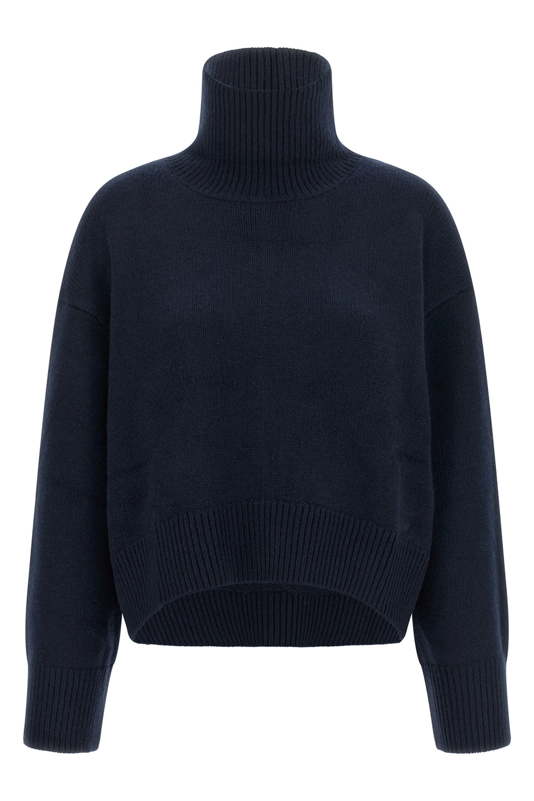 LOULOU DE SAISON M the loulou studio jonah turtleneck jersey in navy blue redefines the codes of