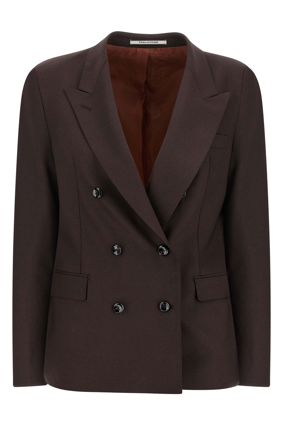 TAGLIATORE 46 parigi bi-stretch virgin wool double-breasted blazer