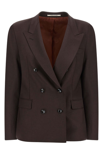 parigi bi-stretch virgin wool double-breasted blazer