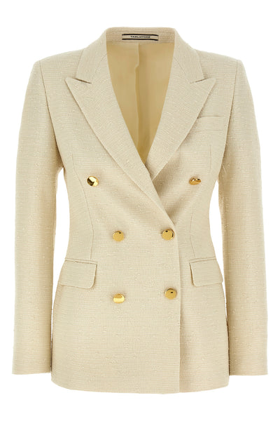 parigi double-breasted blazer in cotton blend