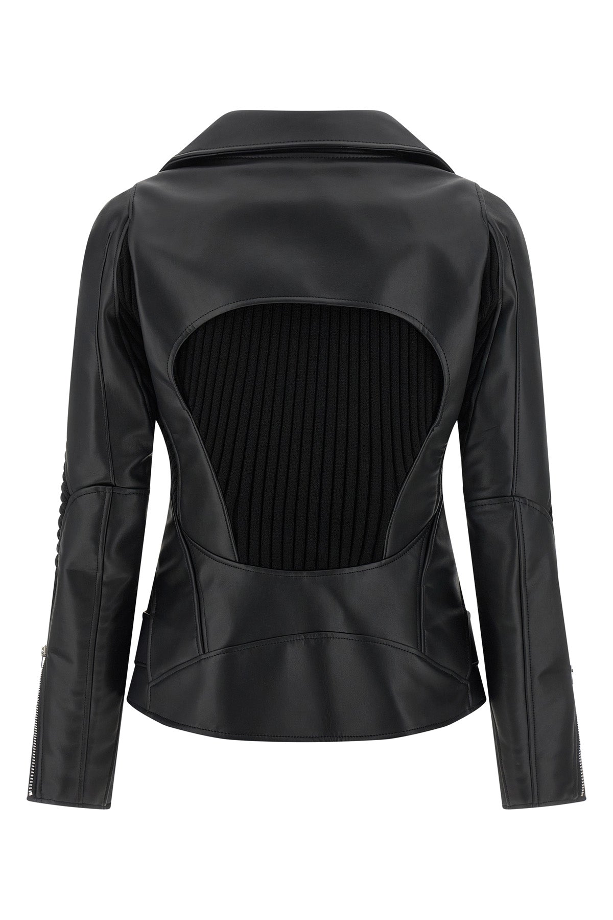 leather-effect jacket