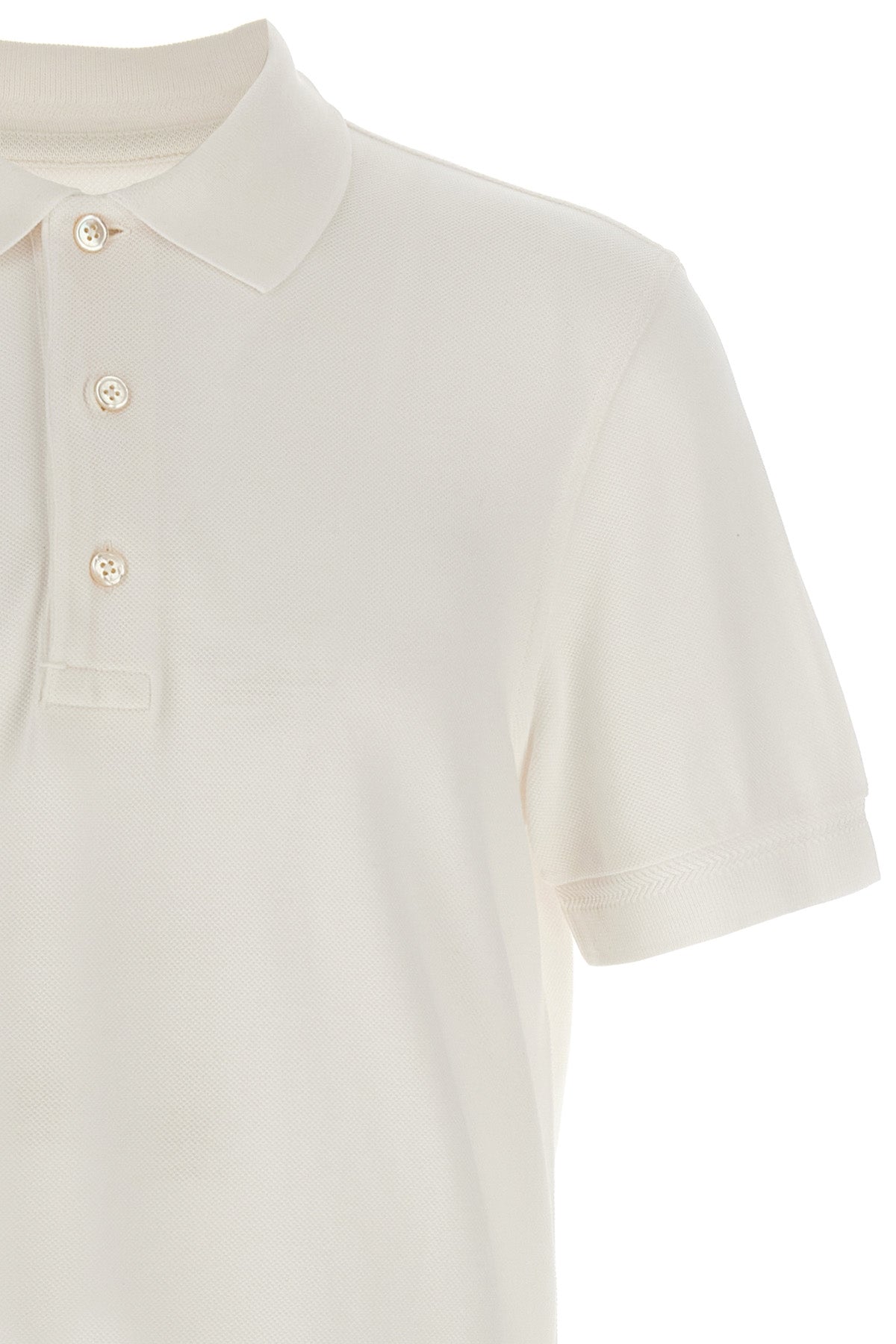 cotton and lyocell blend polo shirt