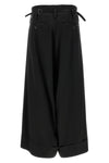 shiny satin-effect wool blend pants