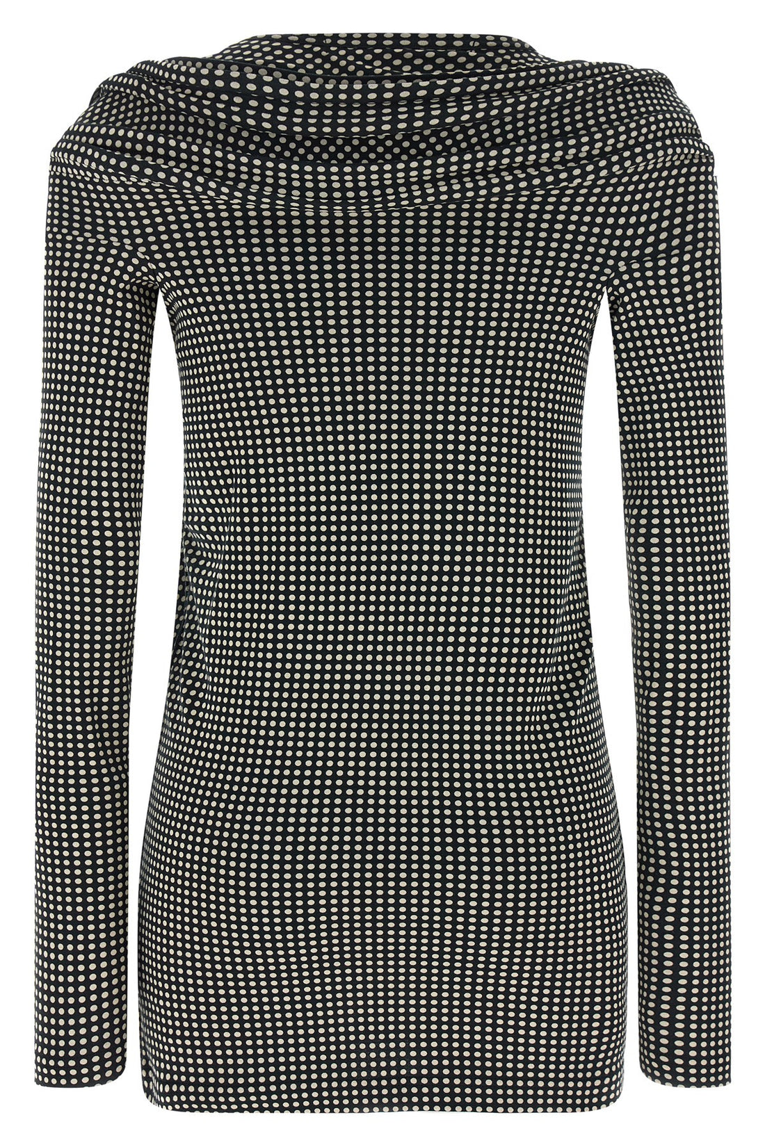 JUNYA WATANABE L mini dress in light cotton jersey super stretch polka dot pattern