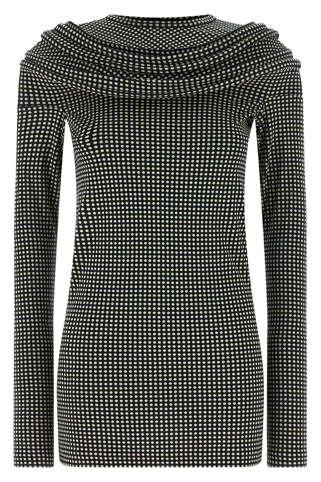JUNYA WATANABE L mini dress in light cotton jersey super stretch polka dot pattern