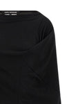 junya watanabe top redefines knitwear codes through an asymmetrical construction