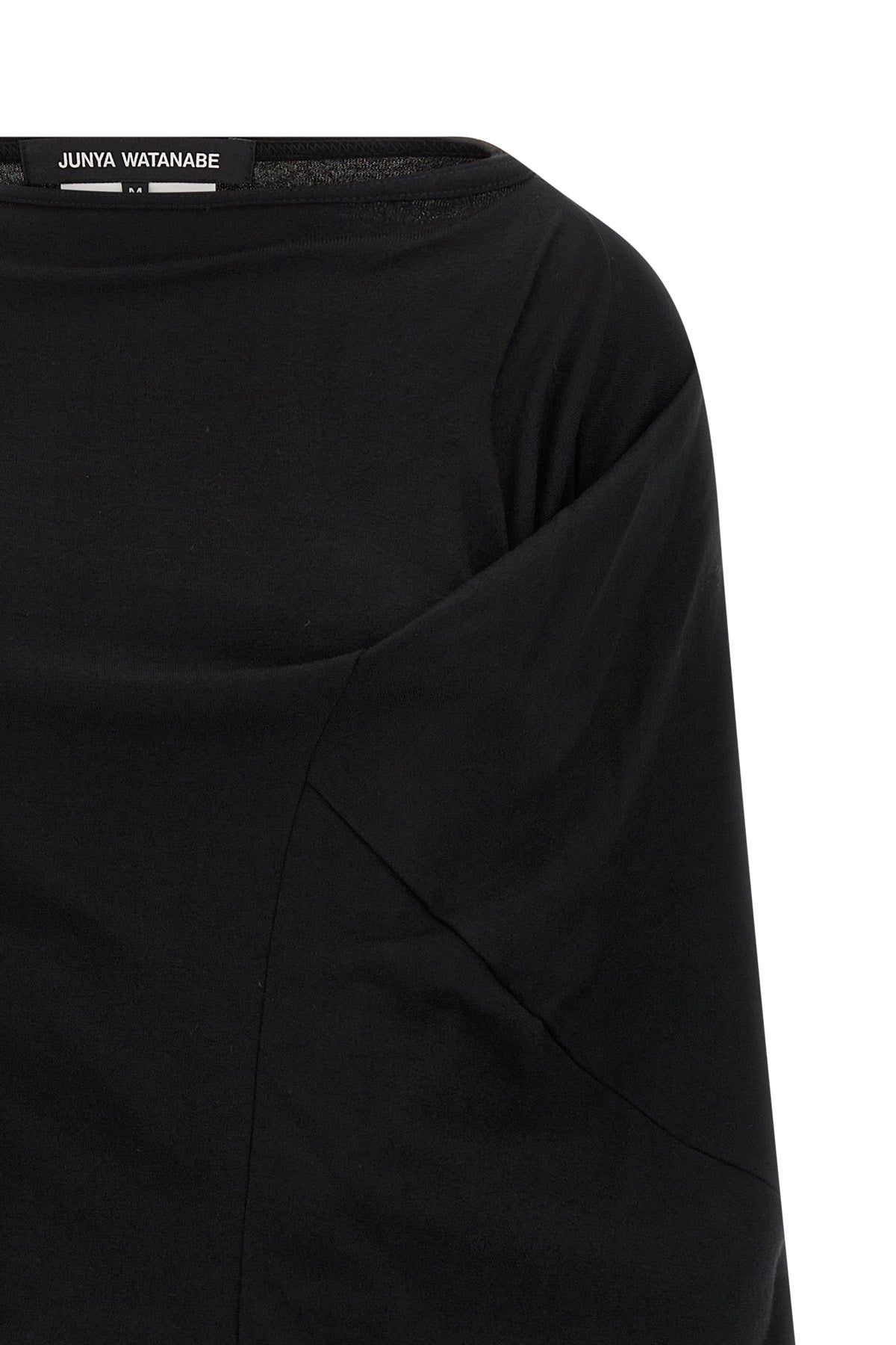 junya watanabe top redefines knitwear codes through an asymmetrical construction