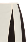 q 17 mc color block viscose and silk midi skirt