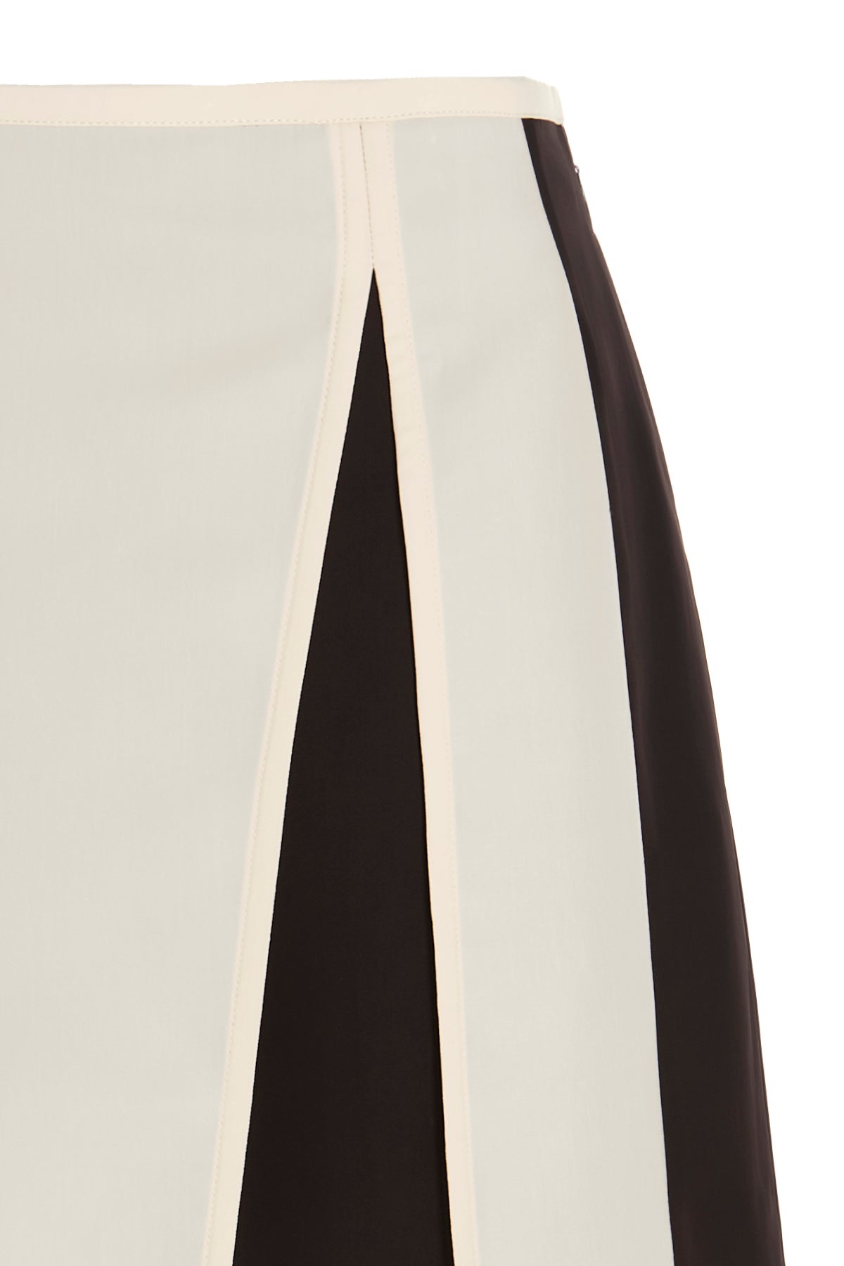 q 17 mc color block viscose and silk midi skirt