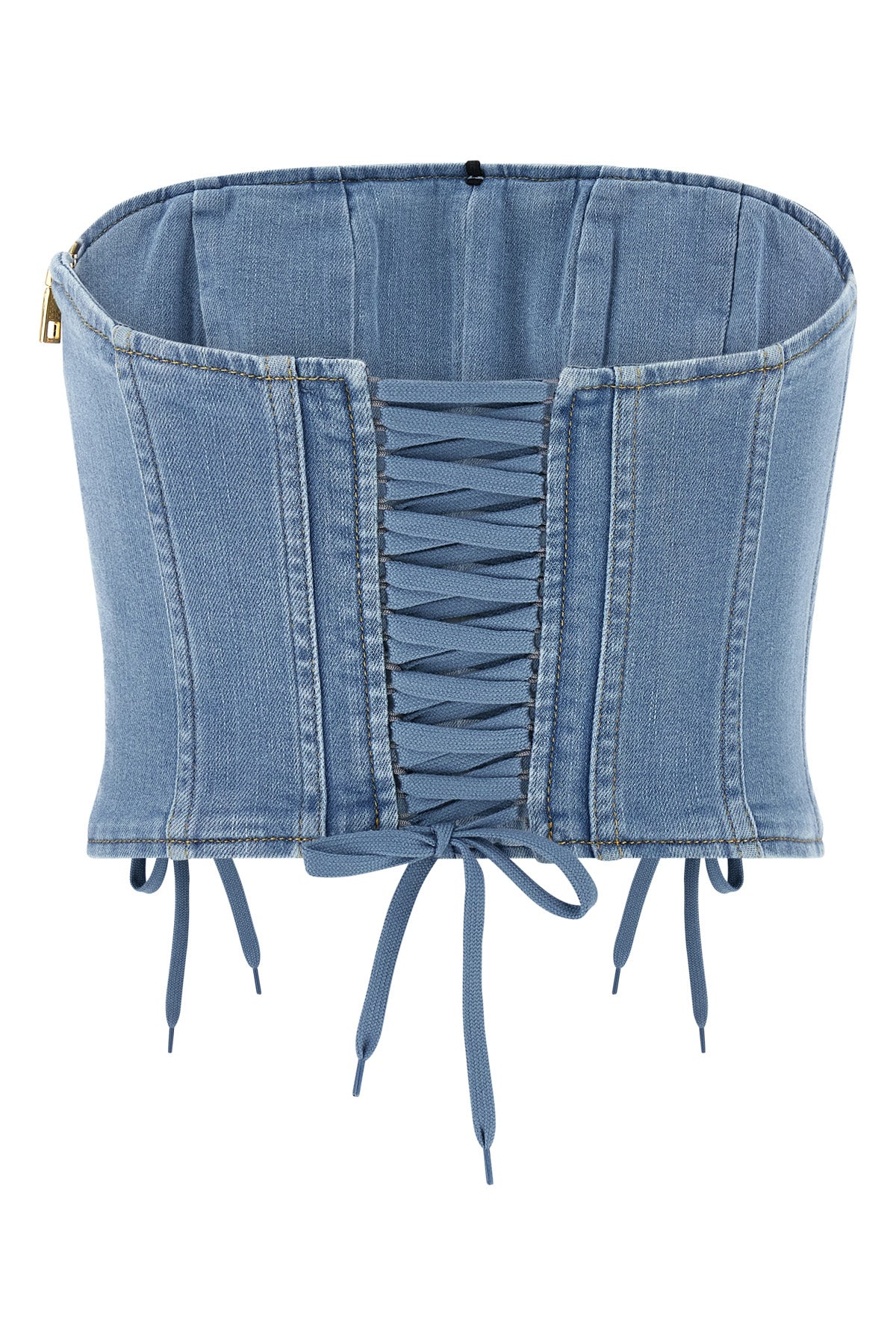 denim bustier top