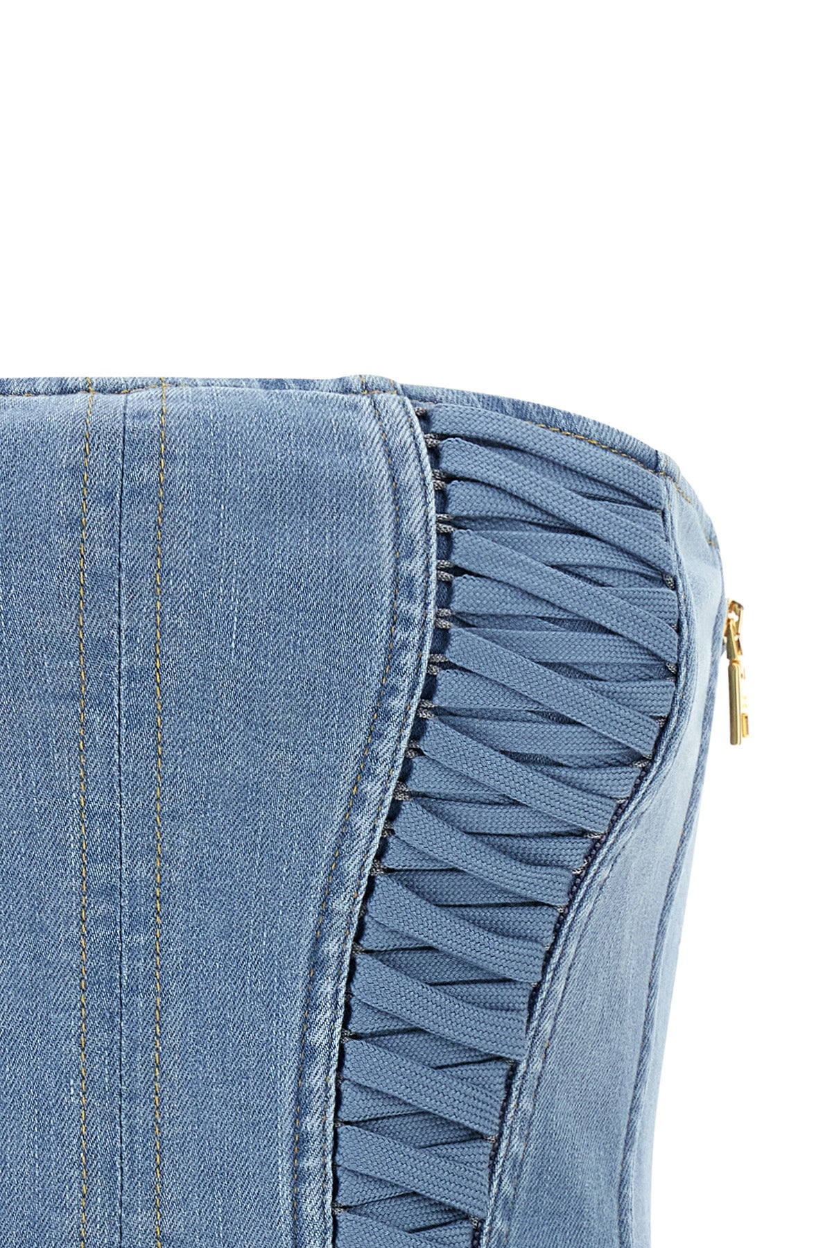 denim bustier top