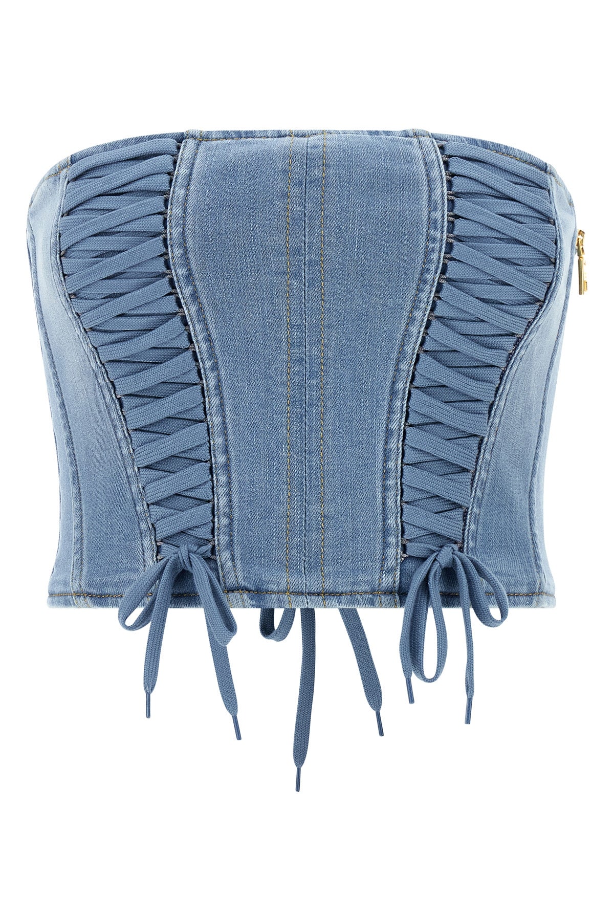 denim bustier top