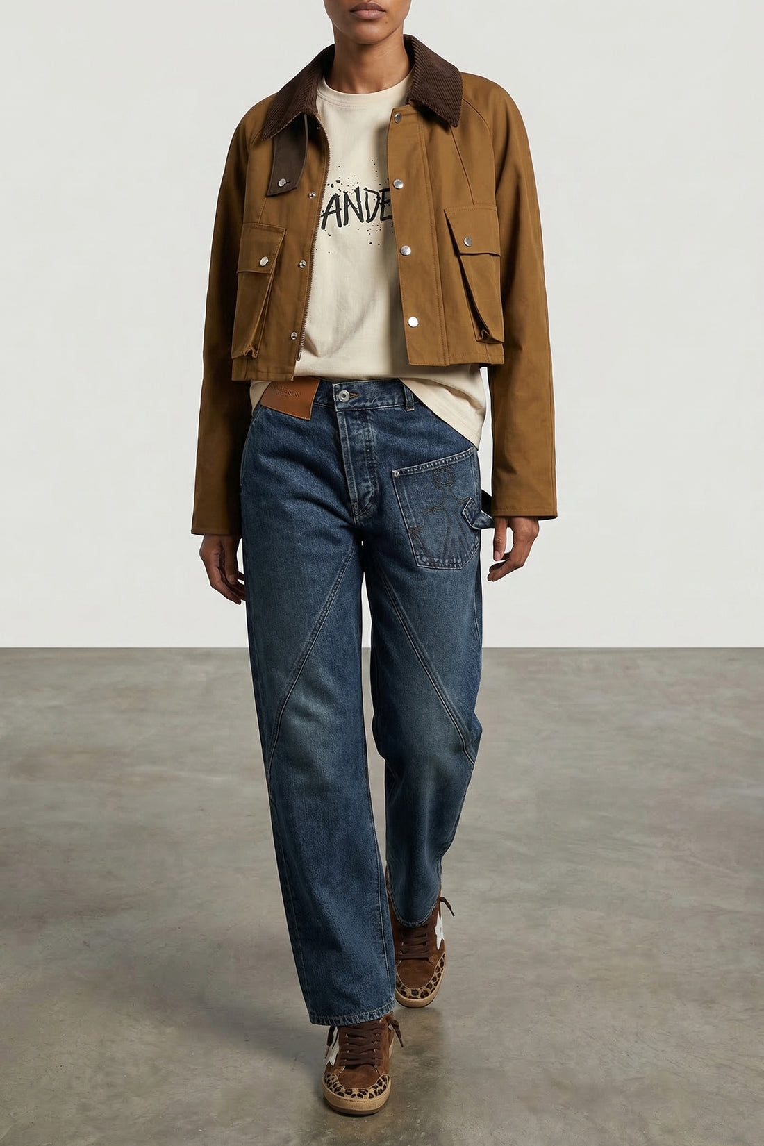 J.W.ANDERSON L circular heavy cotton jersey t-shirt