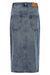tilauria midi skirt in delavé cotton blend denim
