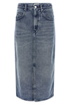 tilauria midi skirt in delavé cotton blend denim