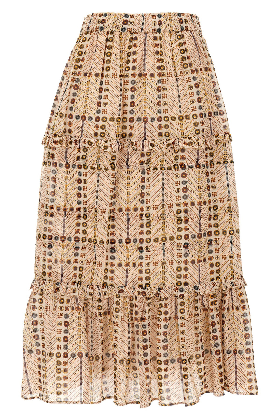 MARANT ETOILE 38 diya long skirt in printed cotton voile