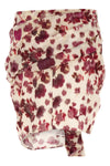 draped mini ovia skirt in stretch silk