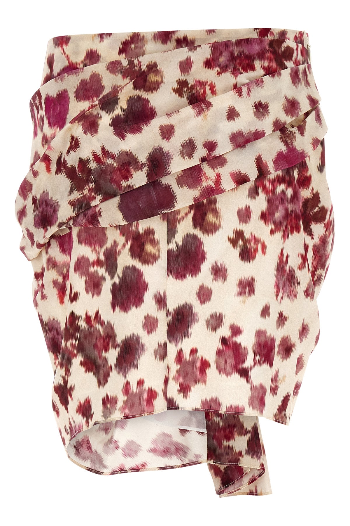 draped mini ovia skirt in stretch silk