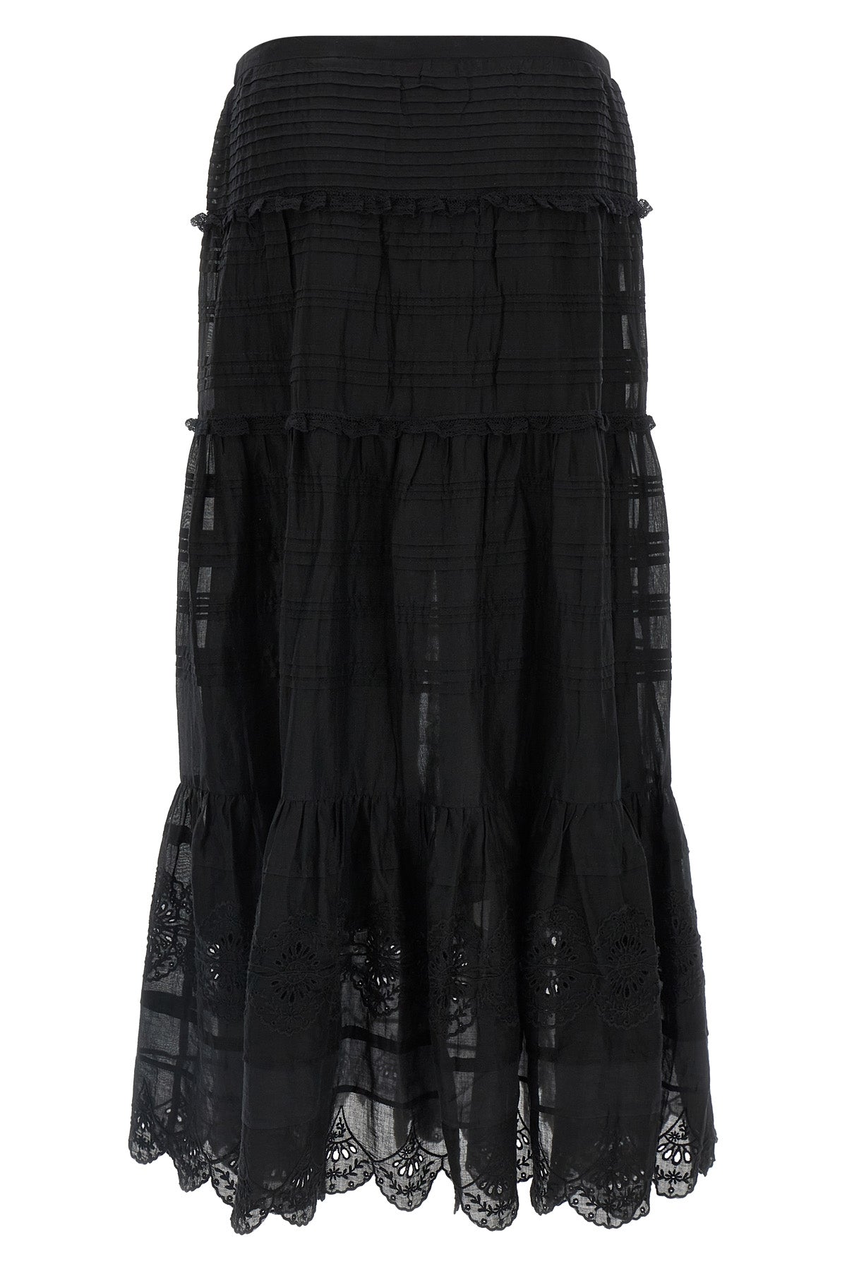 long paoline flared skirt