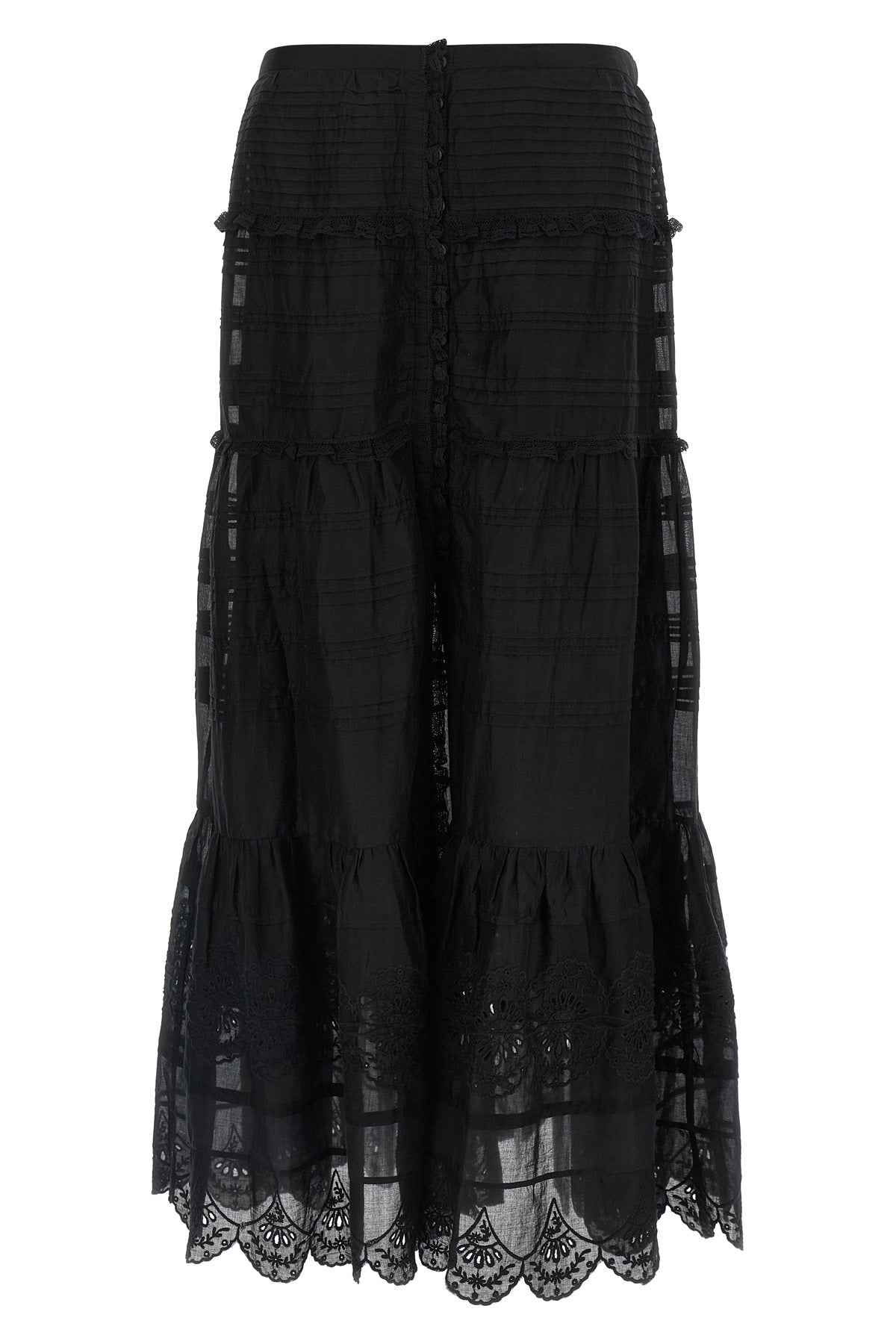 long paoline flared skirt