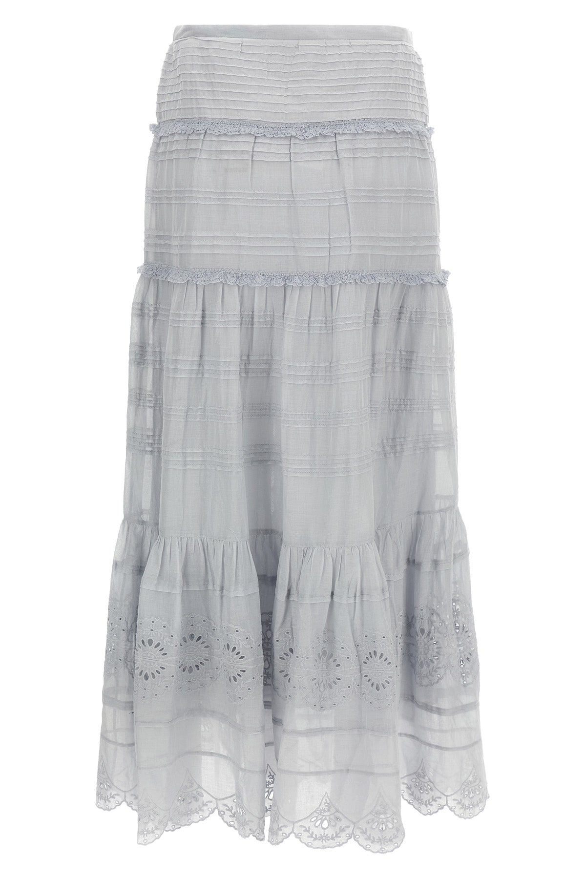 long paoline flared skirt