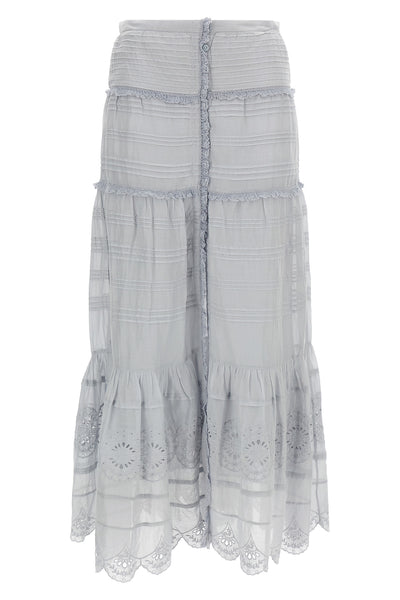 long paoline flared skirt