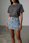 juana cotton denim miniskirt