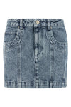 juana cotton denim miniskirt
