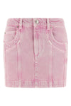 juana miniskirt in delavé cotton denim
