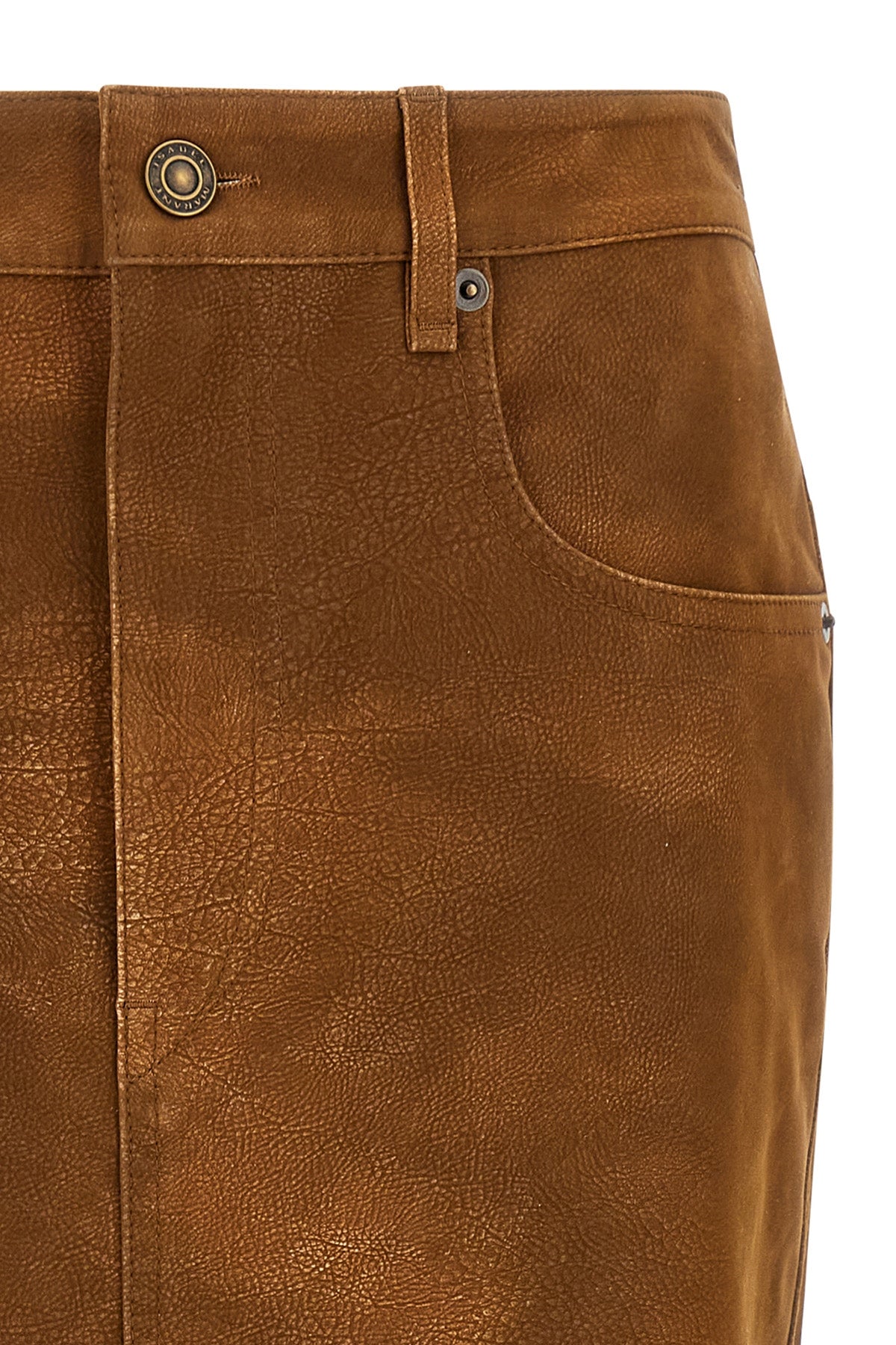 the marant étoile bisane midi skirt redefines the codes of casual dress throug