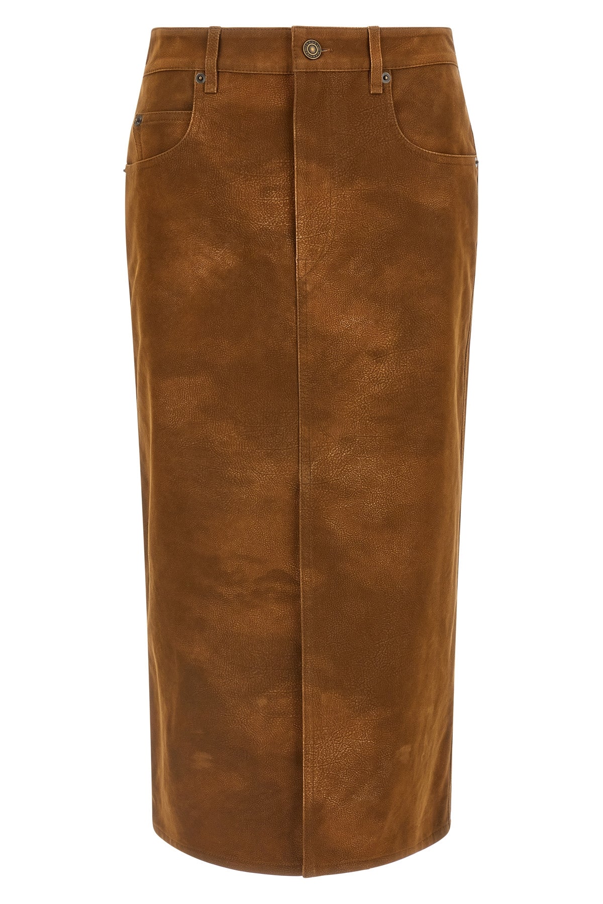 the marant étoile bisane midi skirt redefines the codes of casual dress throug