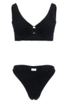 the hunza g julia bikini redefines beachwear aesthetics through its iconic thr