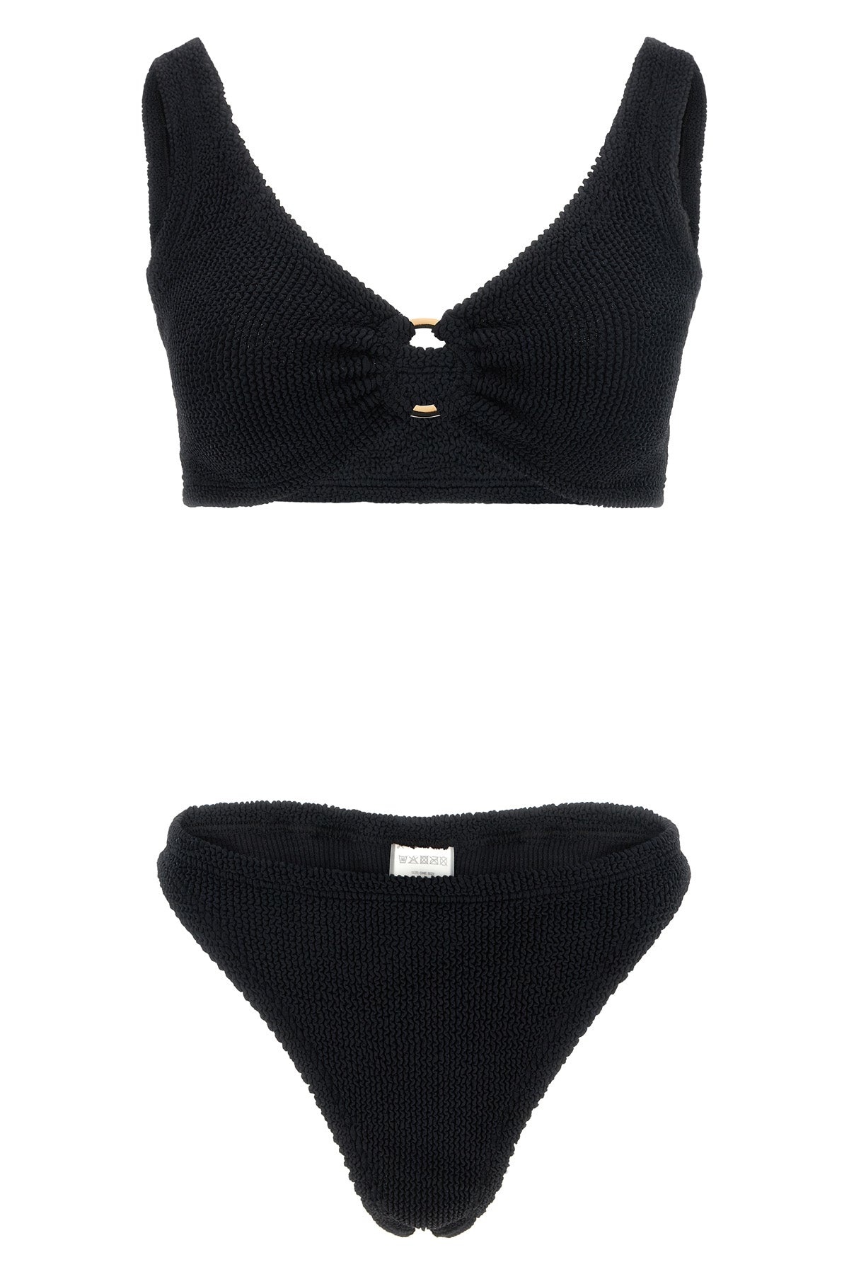 the hunza g julia bikini redefines beachwear aesthetics through its iconic thr