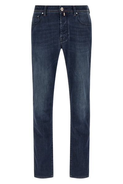 bard slim stonewashed stretch cotton denim jeans
