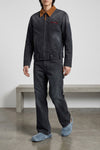 compact cotton canvas jacket dyed in a used-effect garment