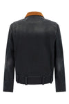 compact cotton canvas jacket dyed in a used-effect garment