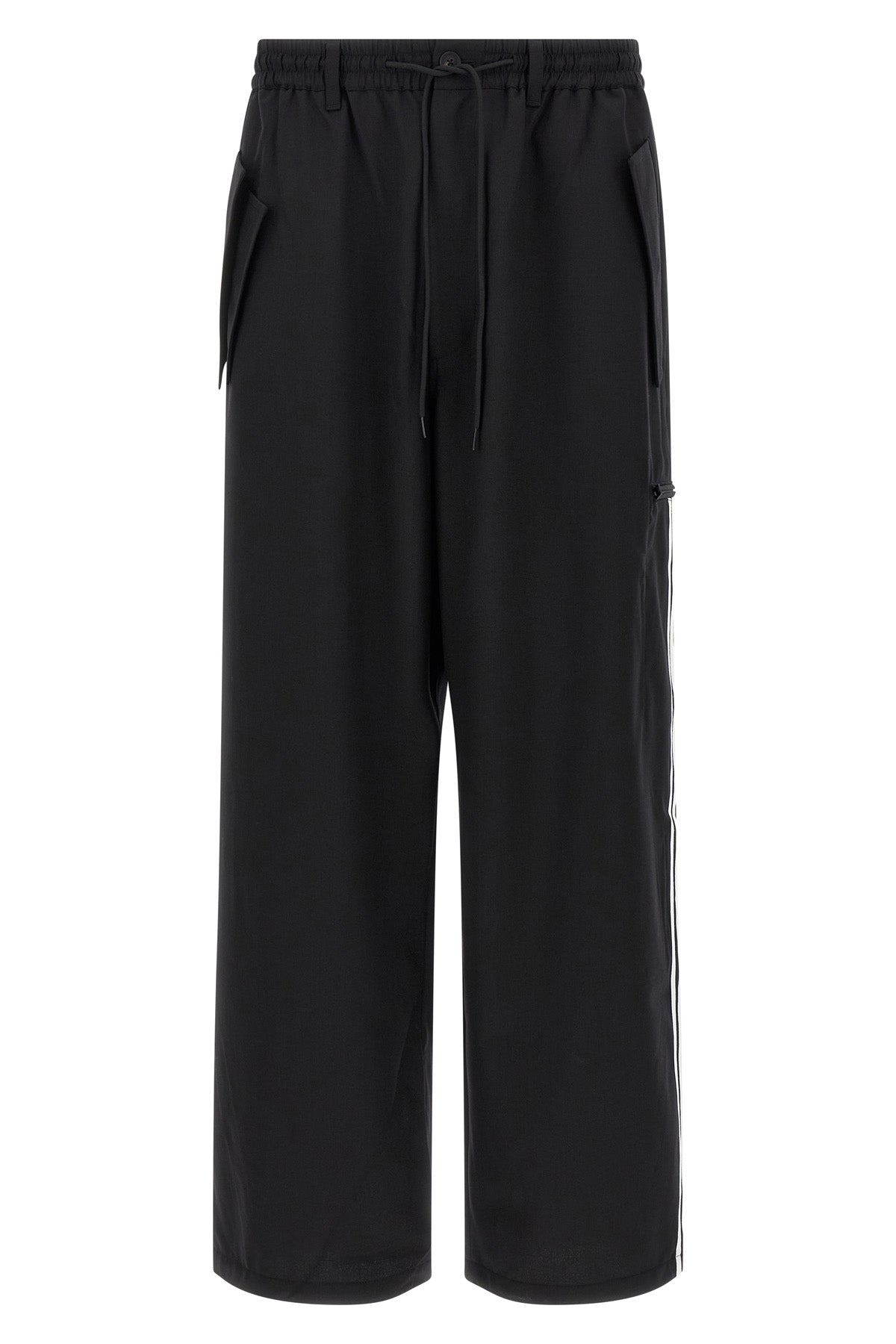 wool-blend fabric pants