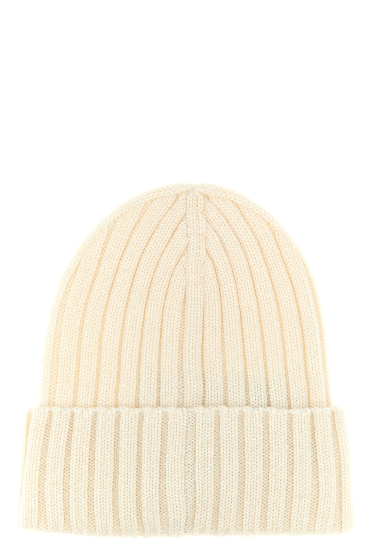 knitted ribbed wool beanie