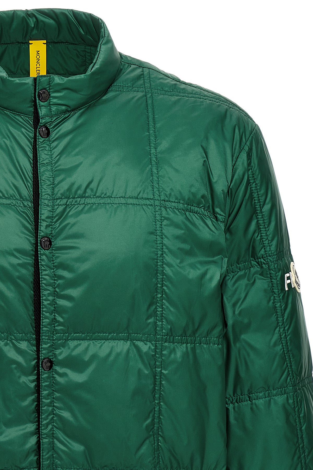 moncler x frgmt jayel down jacket in quilted saison longue slightly padded