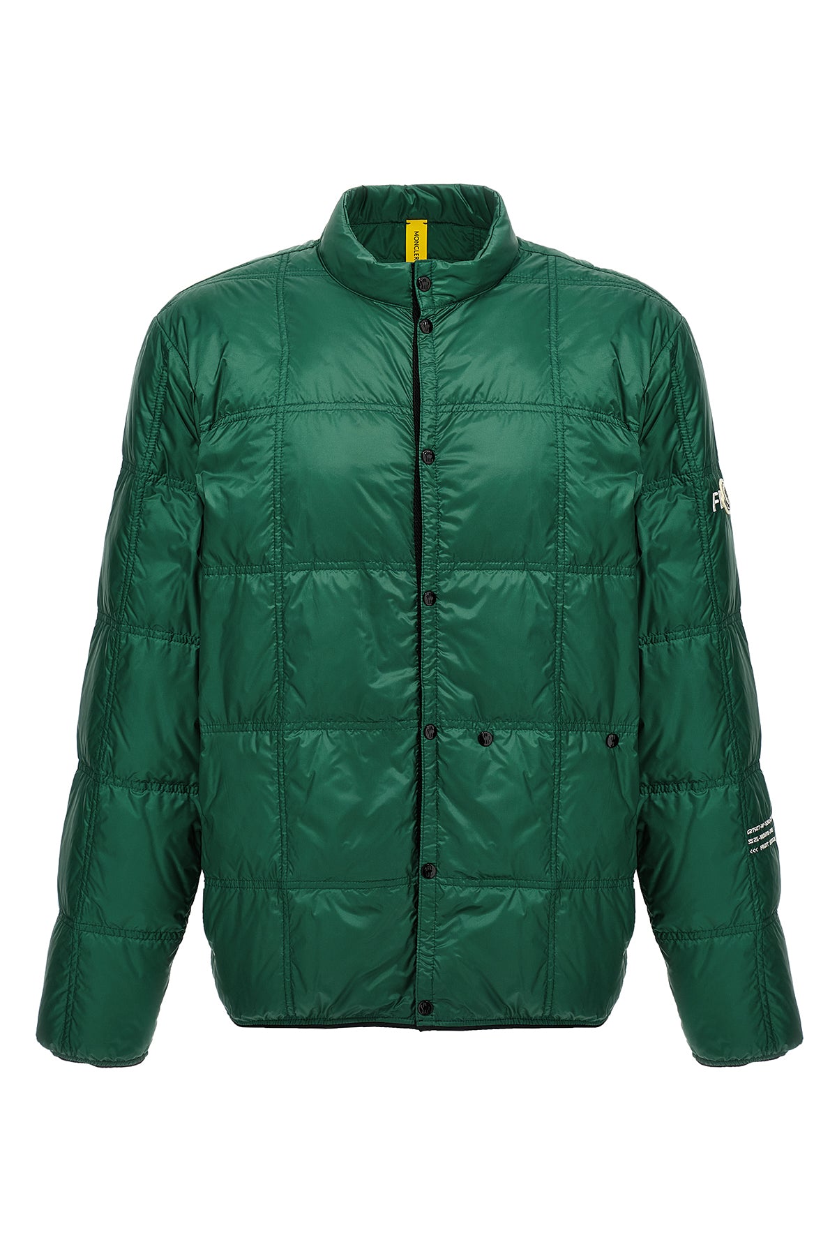 moncler x frgmt jayel down jacket in quilted saison longue slightly padded