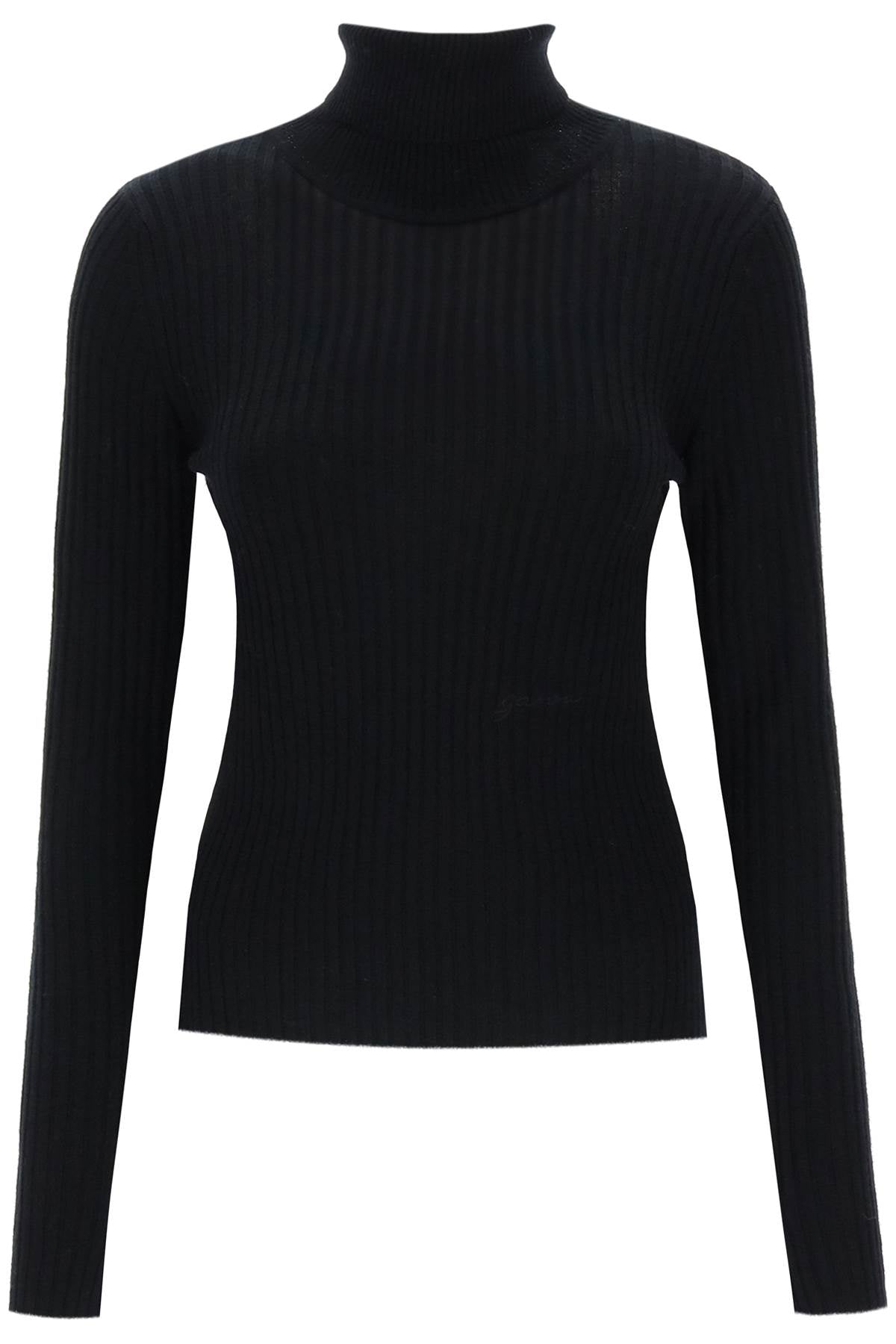 turtleneck sweater with back cut out