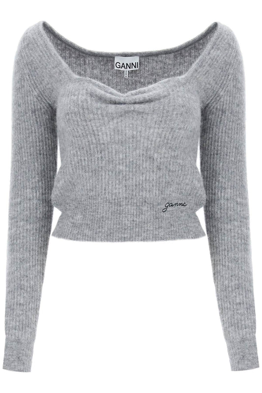 sweater with sweetheart neckline