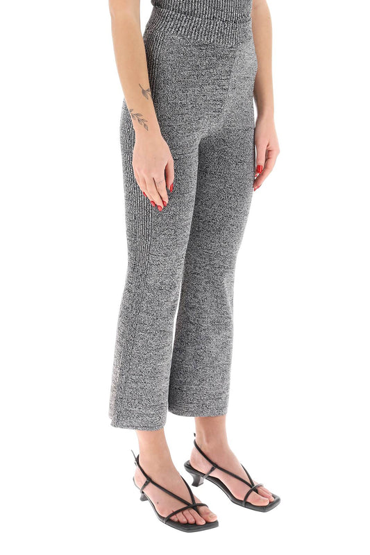 stretch knit cropped pants