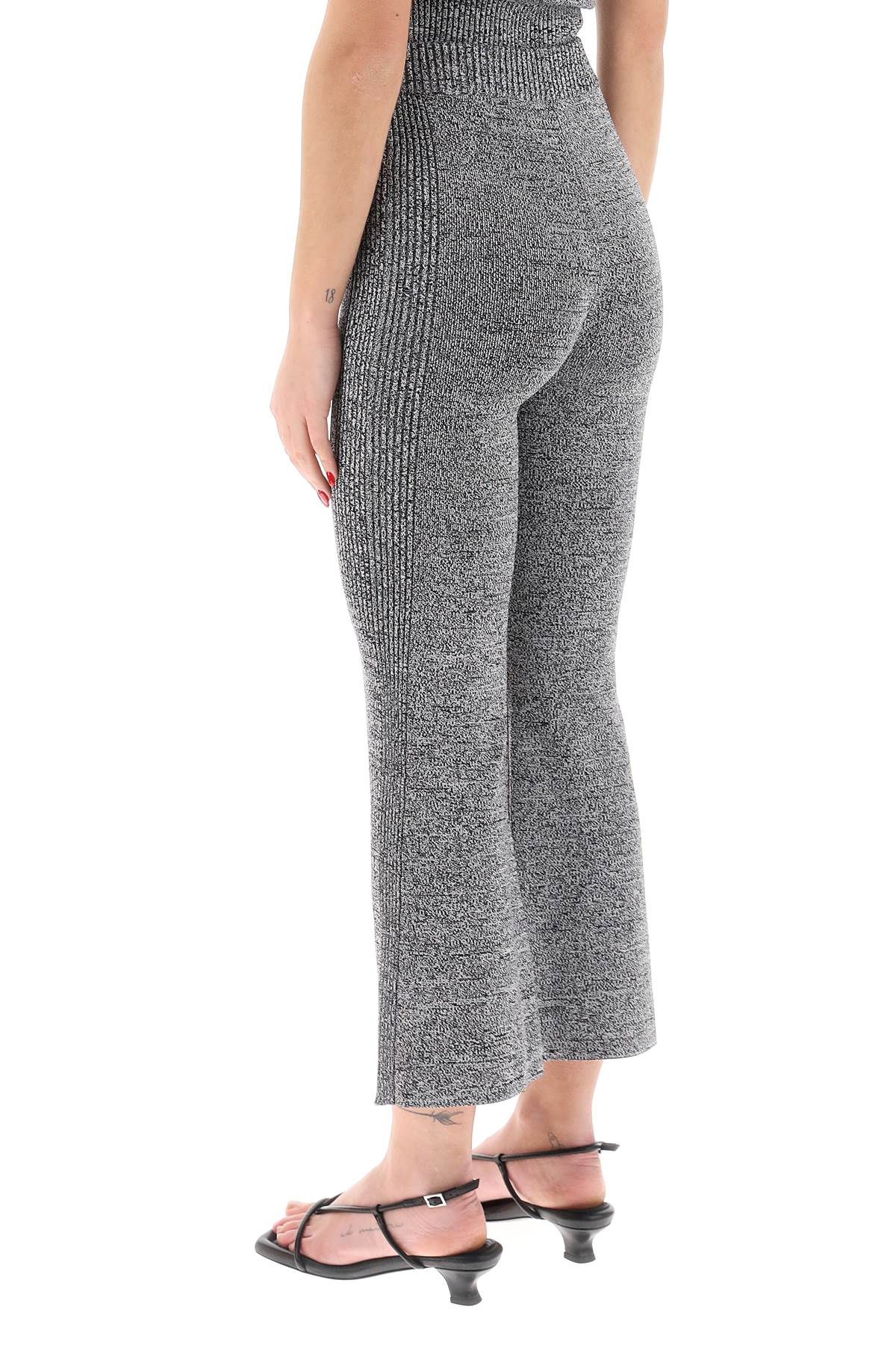 stretch knit cropped pants