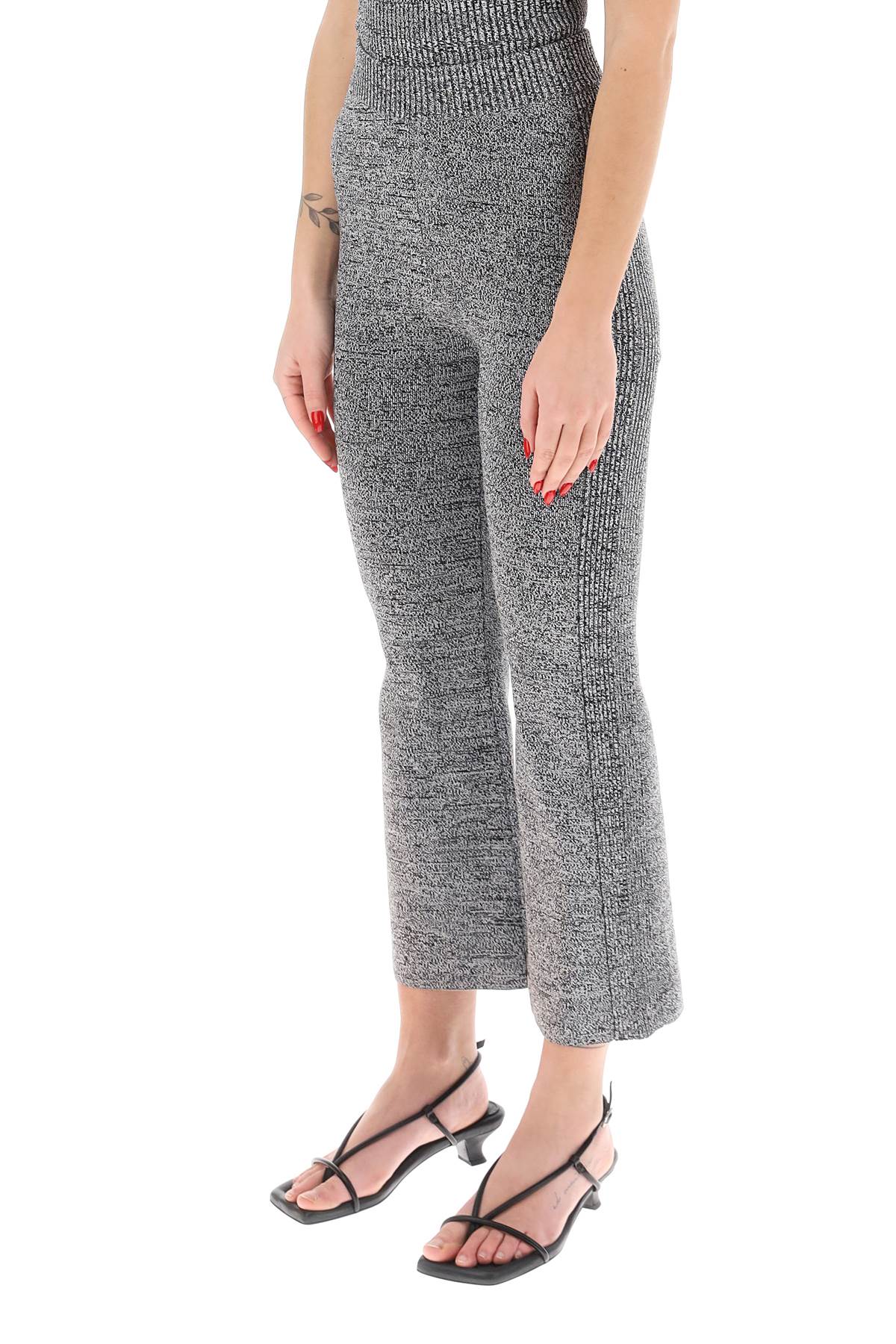 stretch knit cropped pants