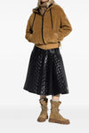 reversible hoodie in teddy-effect fleece and water-repellent nylon