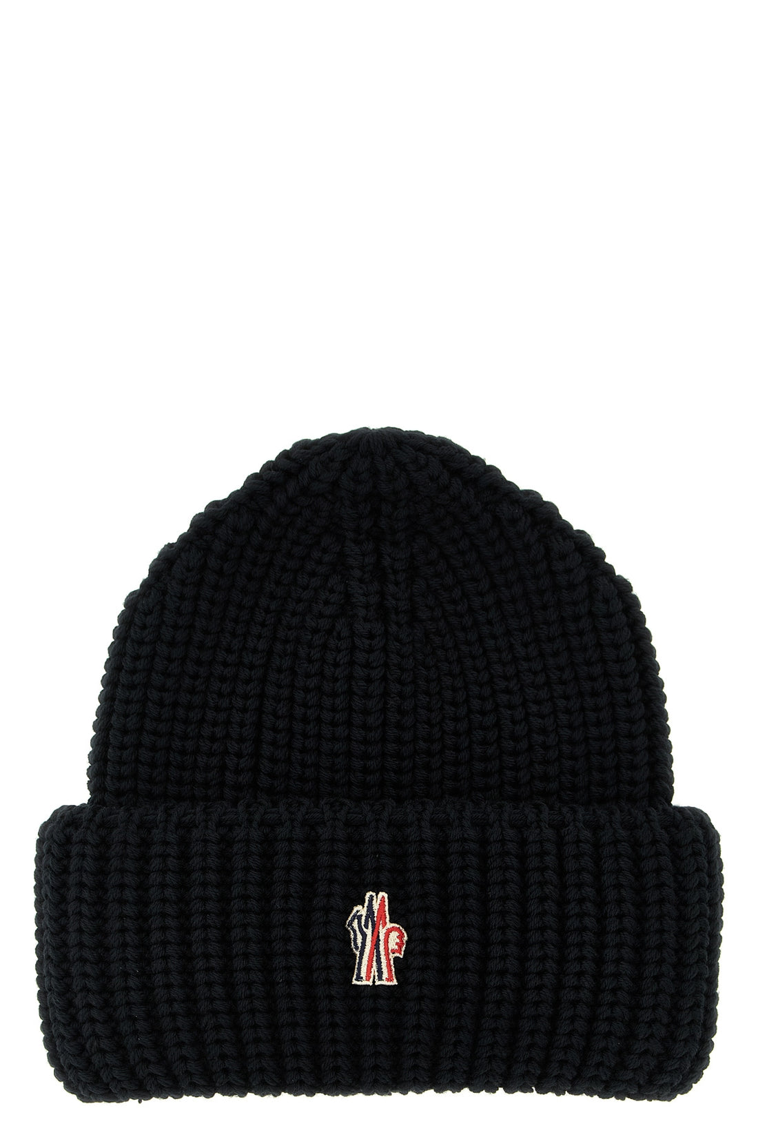 MONCLER GRENOBLE OS ribbed fineness 3 fineness wool beanie