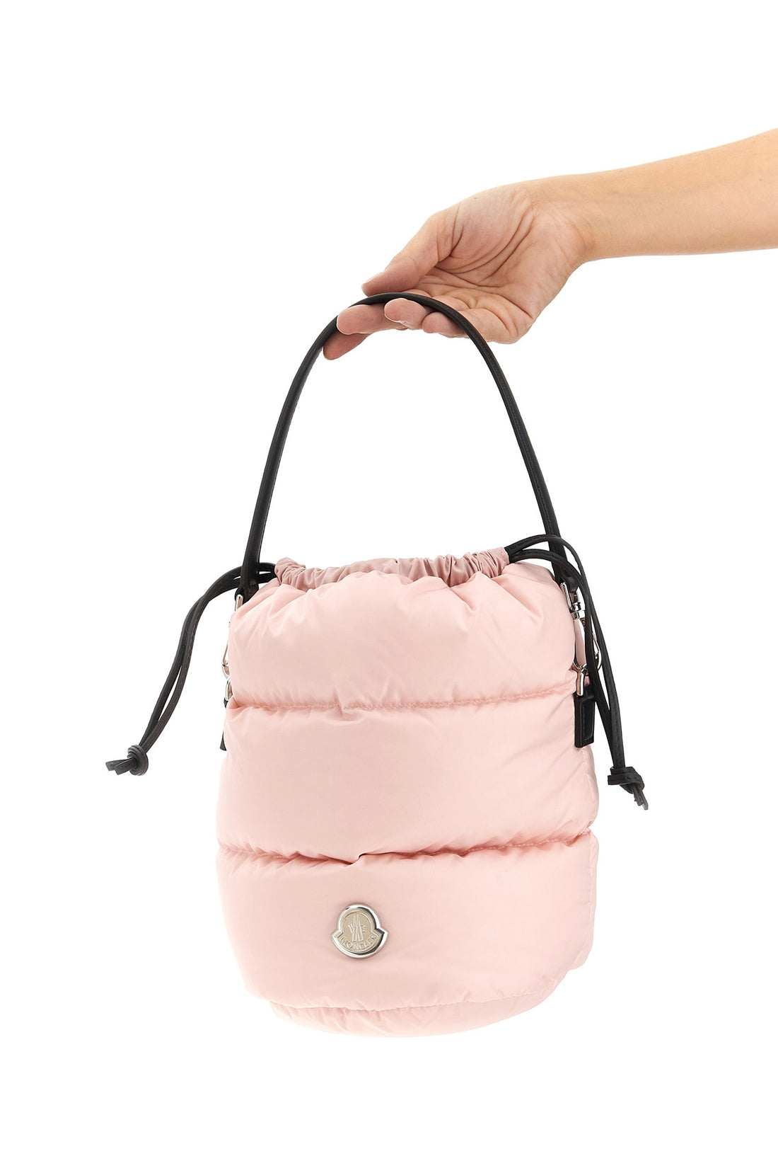 MONCLER OS caradoc bucket bag in water-repellent padded boudin quilted nylon