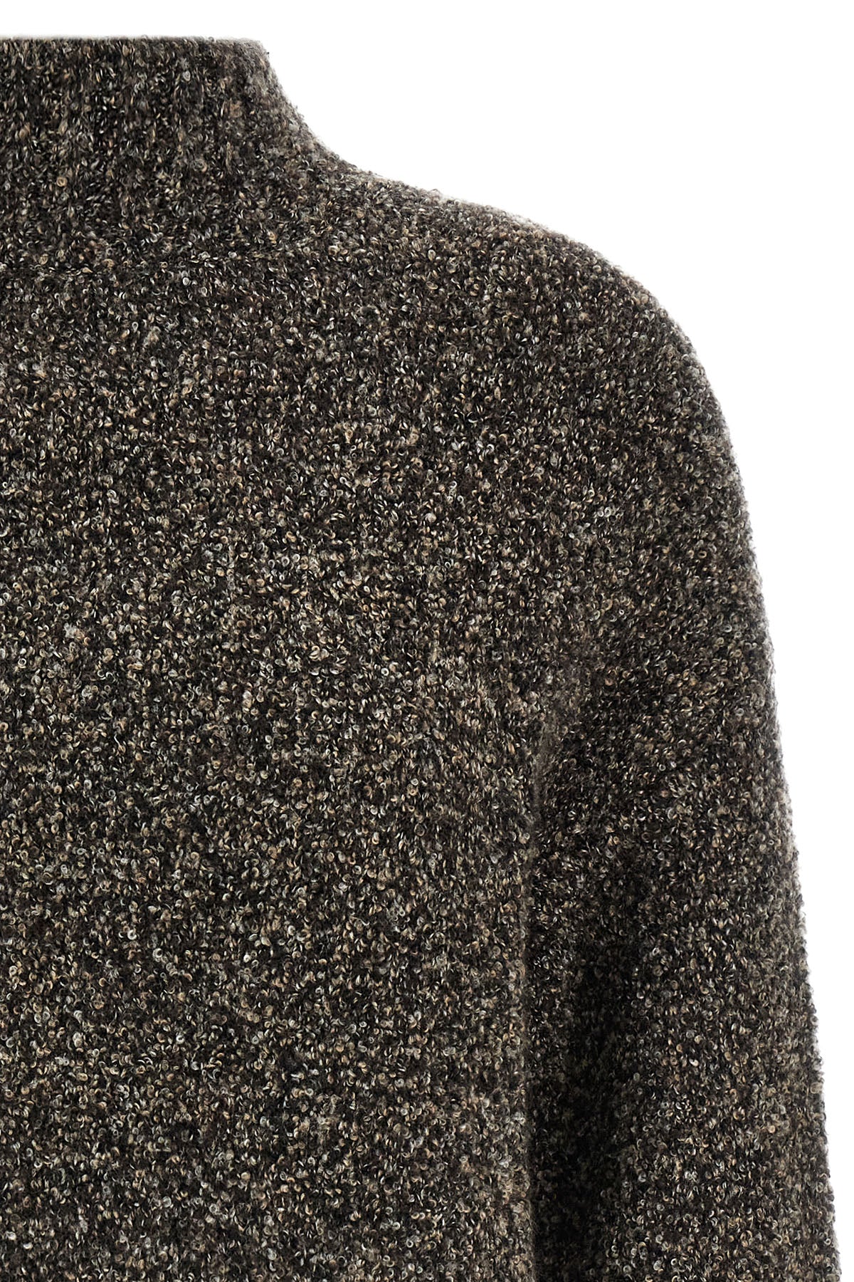 the agnona high neck sweater is made of a precious blend of cashmere
