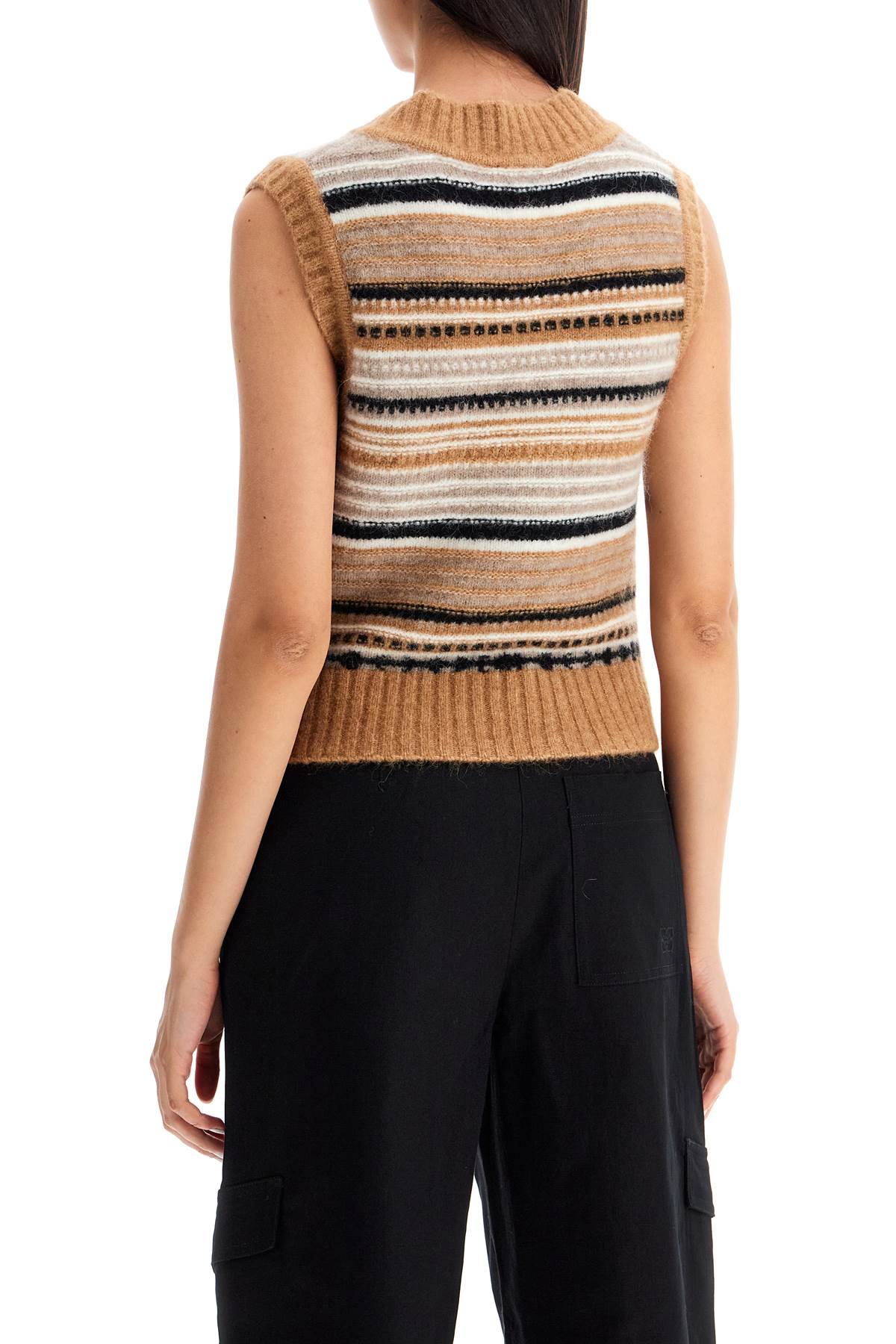 &quot;soft striped knit vest with a comfortable